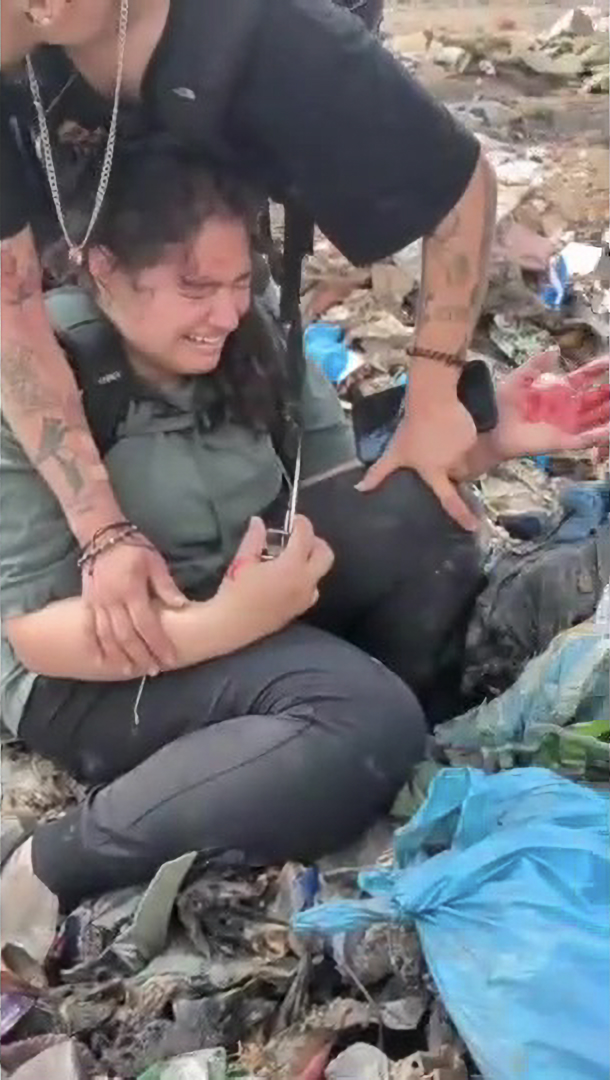 International activists after being assaulted in Qusra